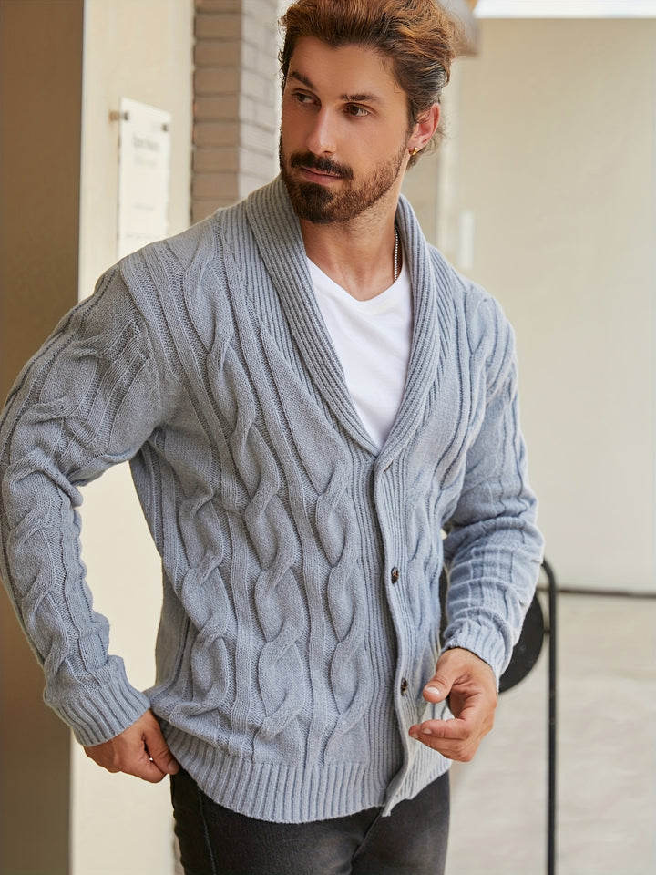 Blake | Stylish Geometric Knit Cardigan Sweater