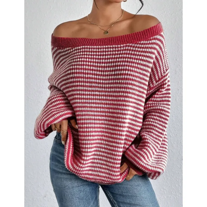 Mireille™ Cozy Striped Knit Sweater