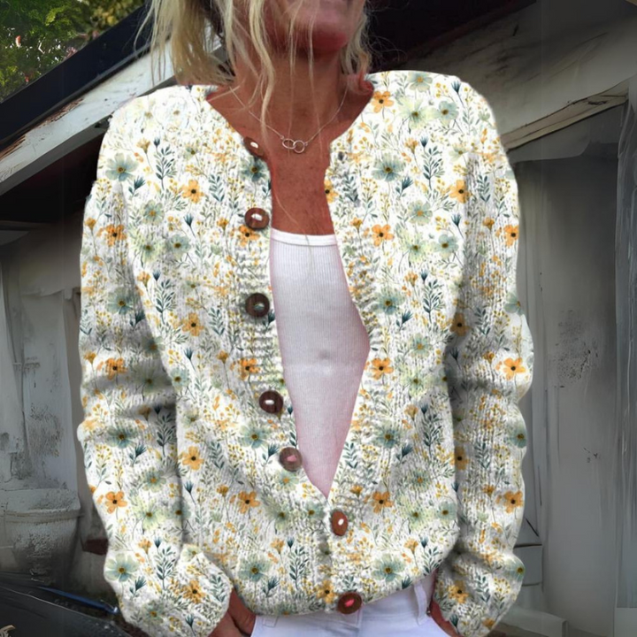 Dorris™ | Warm beautiful cardigan with floral print