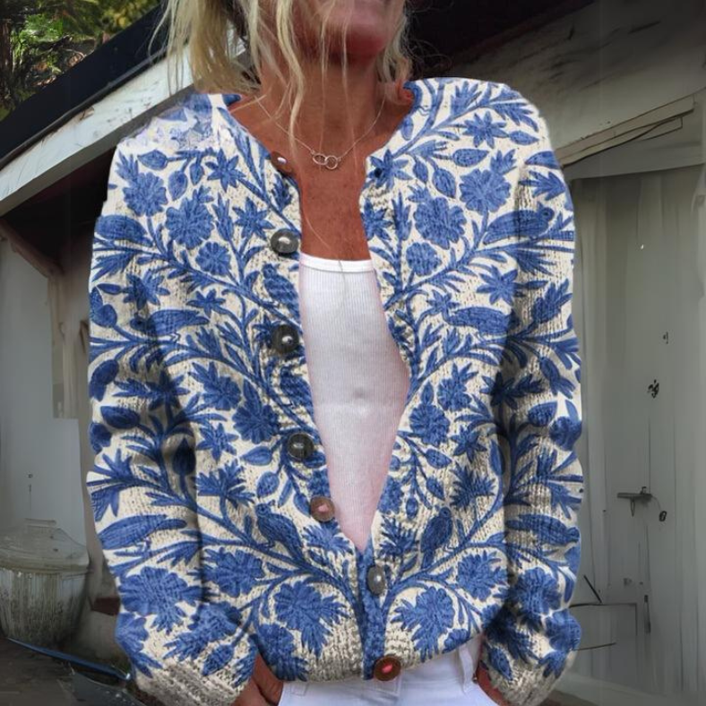 Dorris™ | Warm beautiful cardigan with floral print