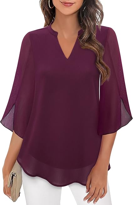 Mariah Double Layers Chiffon Blouse