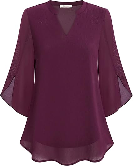 Mariah Double Layers Chiffon Blouse