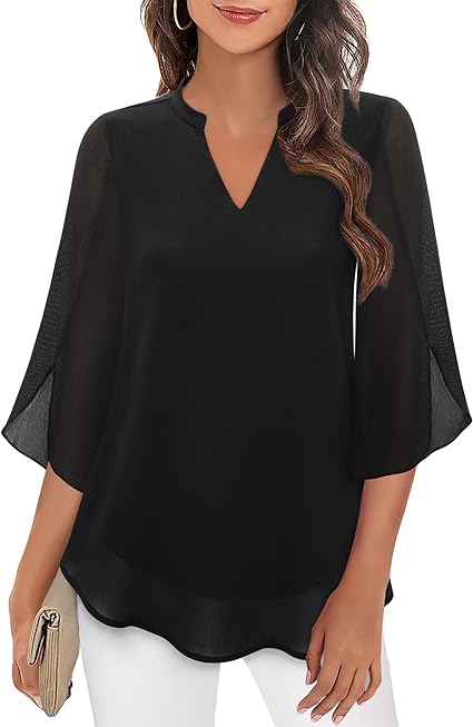 Mariah Double Layers Chiffon Blouse