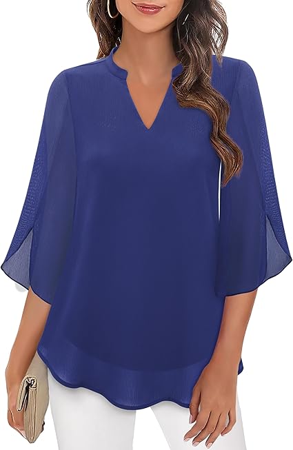 Mariah Double Layers Chiffon Blouse