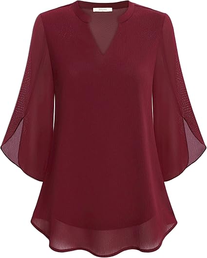 Mariah Double Layers Chiffon Blouse