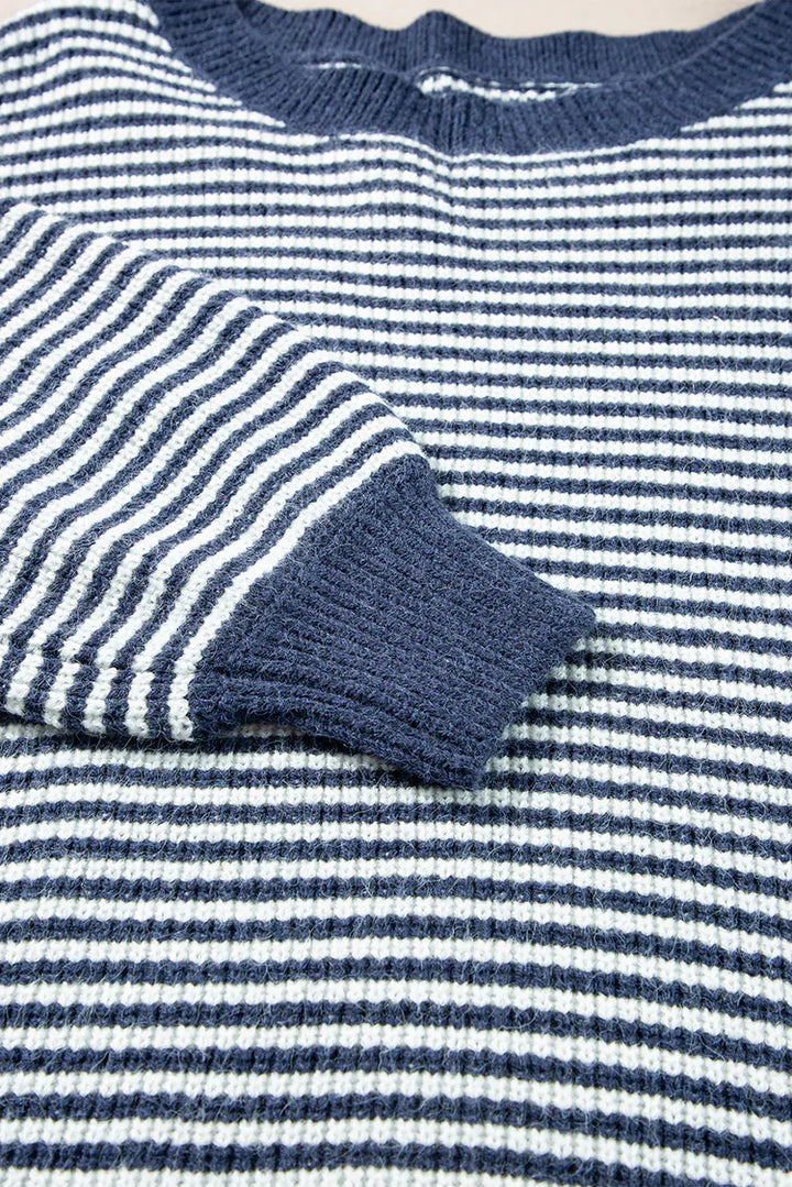 Mireille™ Cozy Striped Knit Sweater