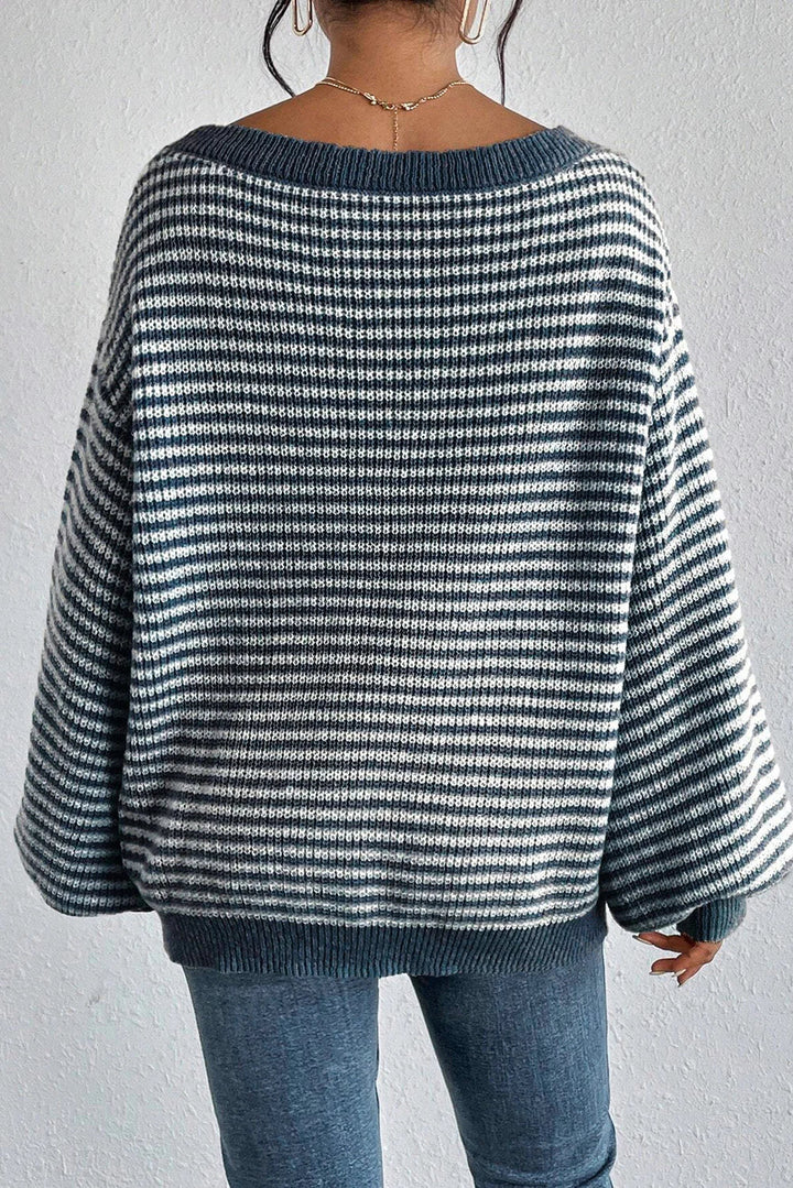 Mireille™ Cozy Striped Knit Sweater