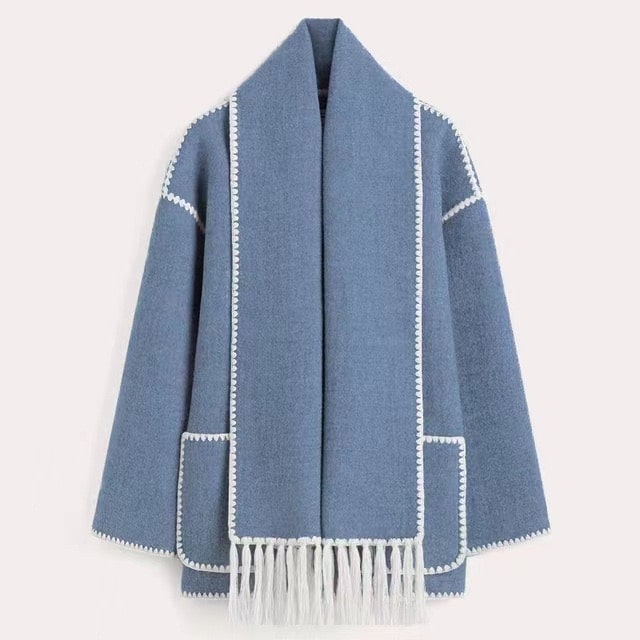 Harper | Comfortable wool cape jacket