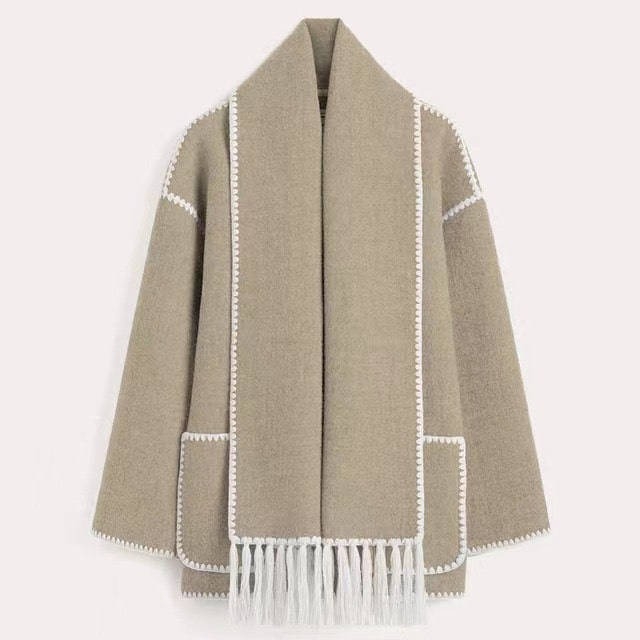 Harper | Comfortable wool cape jacket