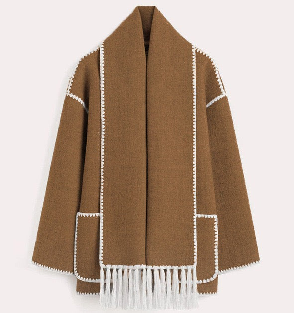 Harper | Comfortable wool cape jacket