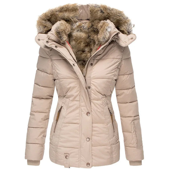 Hazel - Warm fur-lined winter coat