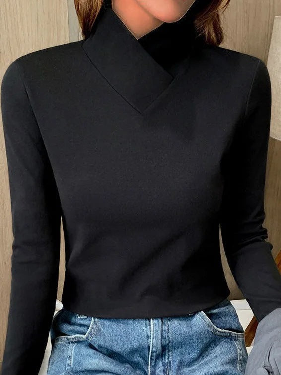 Stacie™ - Elegant turtleneck sweater with high collar