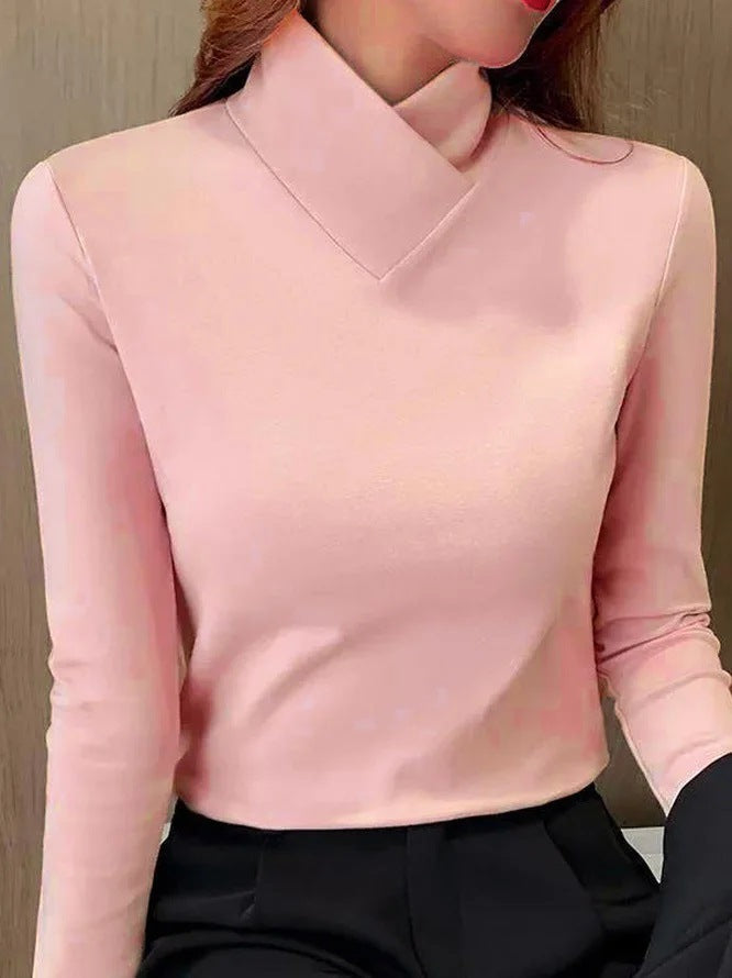 Stacie™ - Elegant turtleneck sweater with high collar