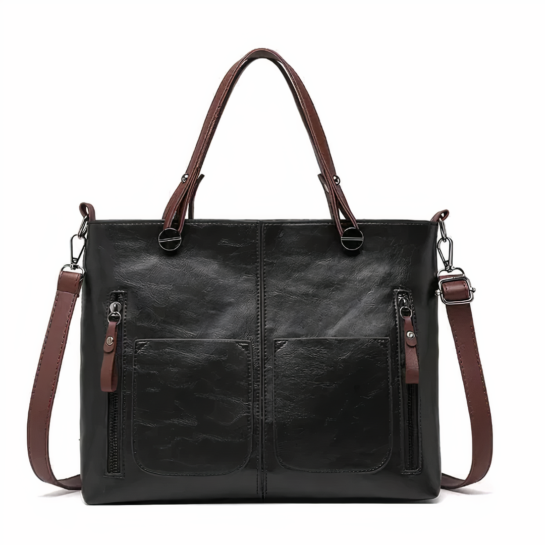 Amélie Vintage-style leather shoulder bag