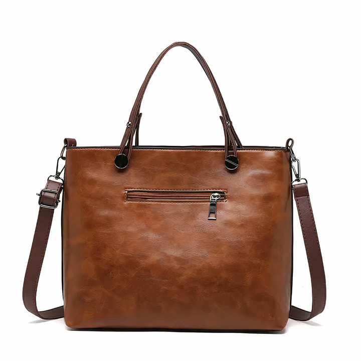 Amélie Vintage-style leather shoulder bag