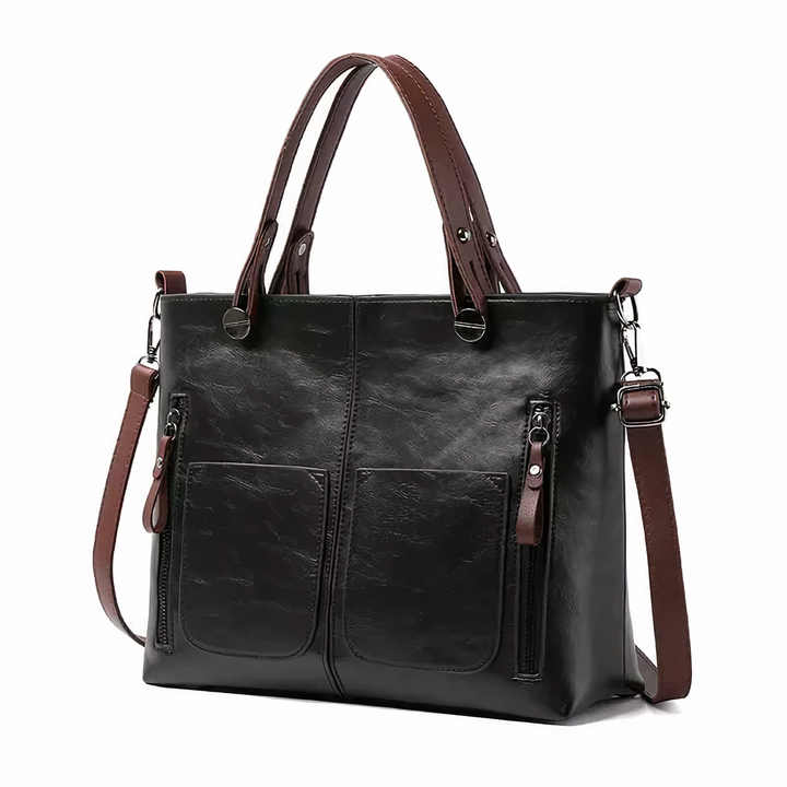 Amélie Vintage-style leather shoulder bag