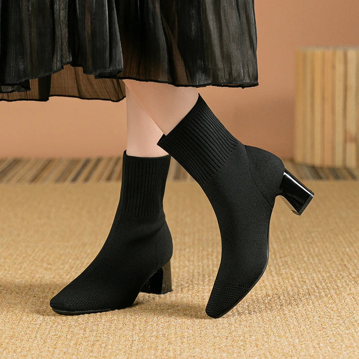 Maud™ | Elegant solid color high heel boots