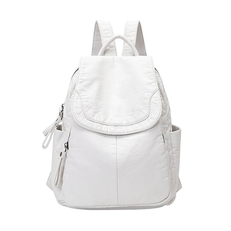 Chantal | Backpack in washed leather