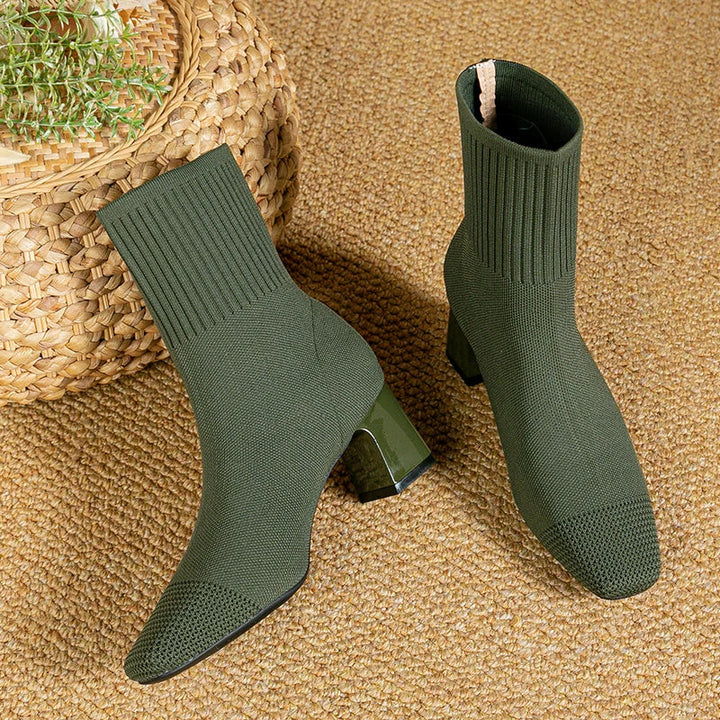 Maud™ | Elegant solid color high heel boots