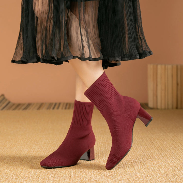 Maud™ | Elegant solid color high heel boots