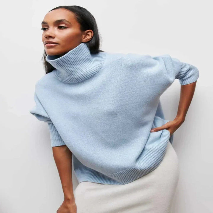 Renee™ - Relaxed Turtleneck Knit Sweater