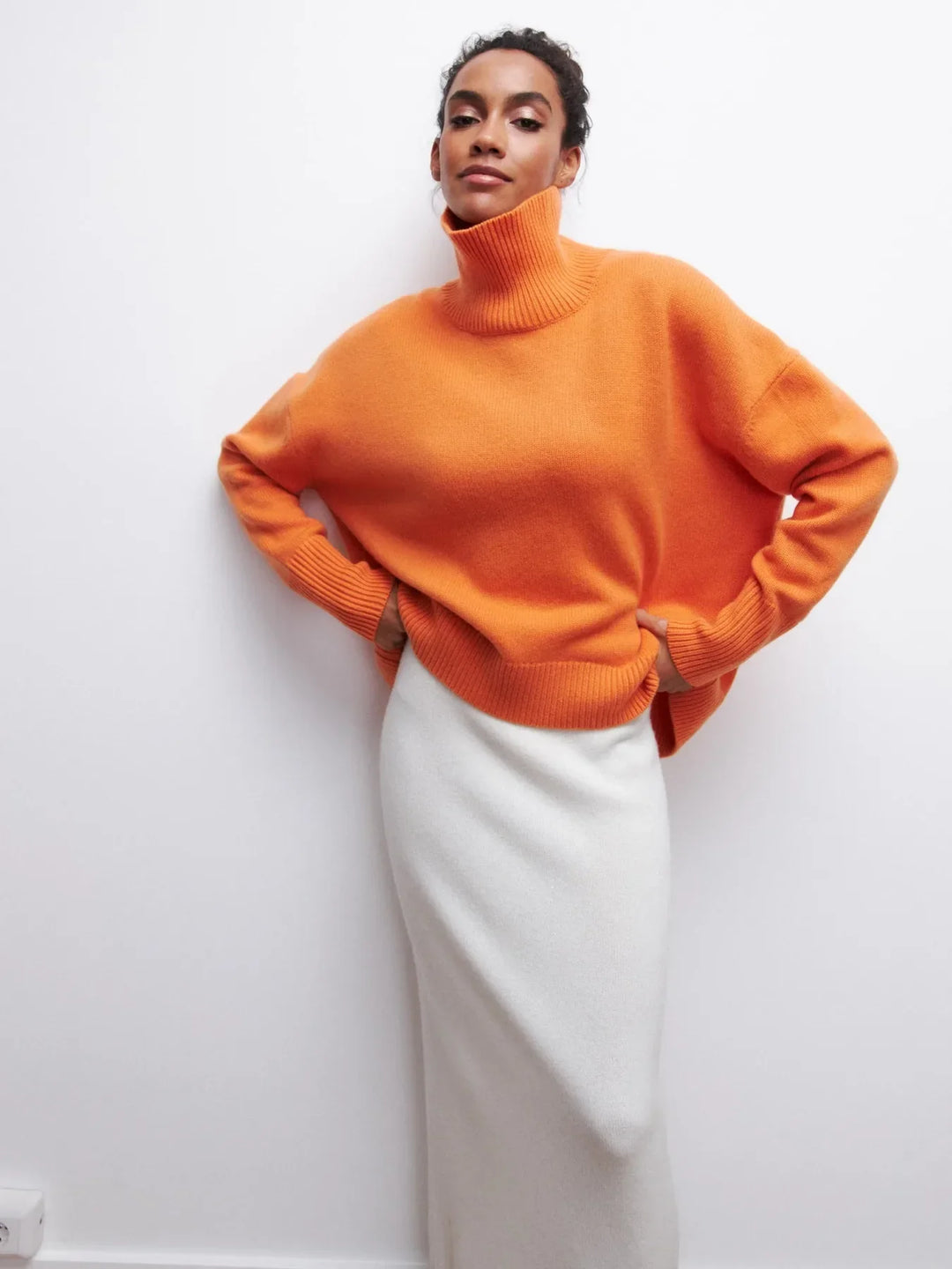 Renee™ - Relaxed Turtleneck Knit Sweater