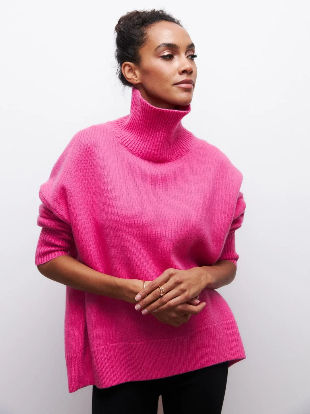 Renee™ - Relaxed Turtleneck Knit Sweater