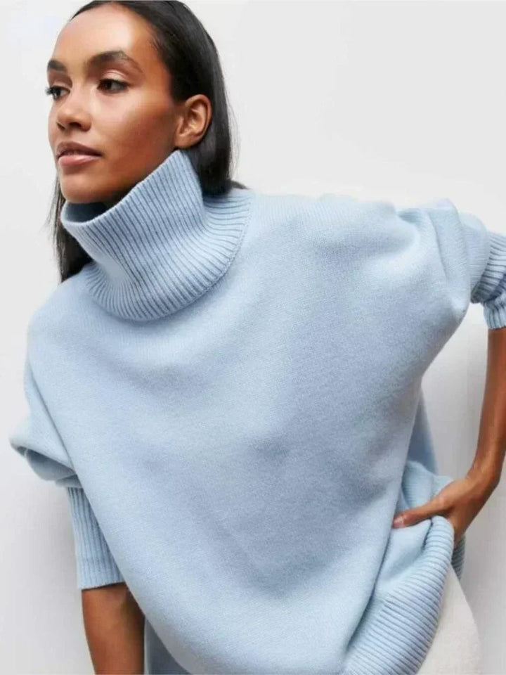 Renee™ - Relaxed Turtleneck Knit Sweater