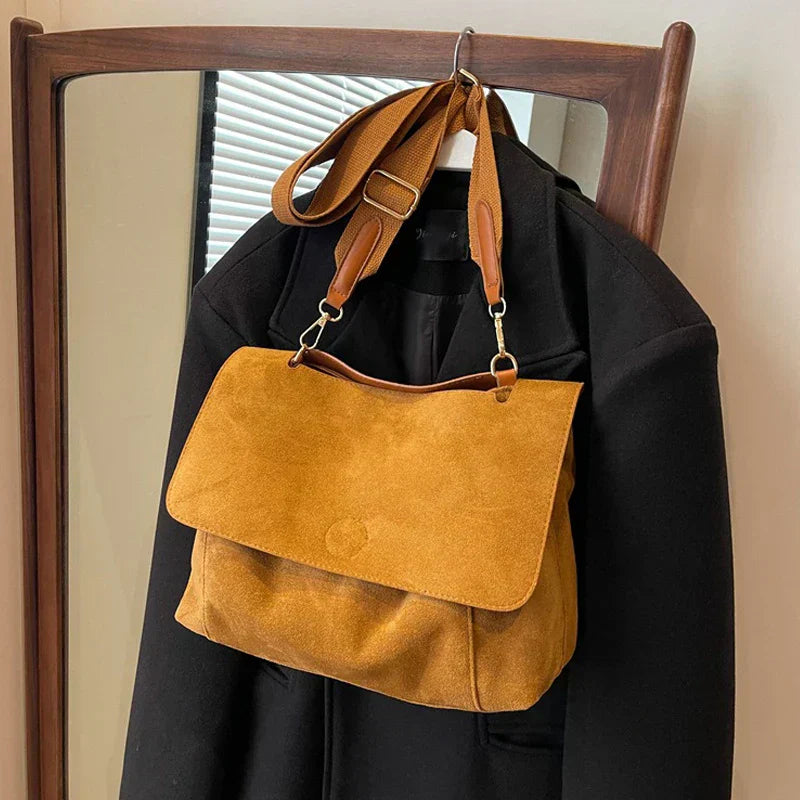 Taryn™ | Vintage suede shoulder bag