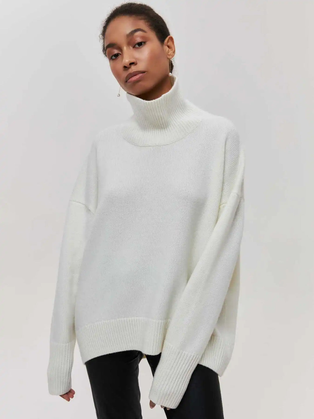 Renee™ - Relaxed Turtleneck Knit Sweater