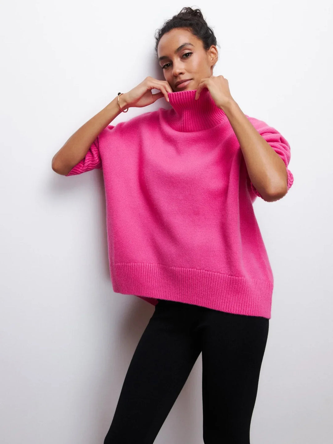 Renee™ - Relaxed Turtleneck Knit Sweater