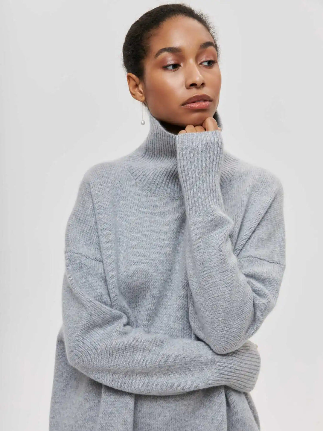 Renee™ - Relaxed Turtleneck Knit Sweater