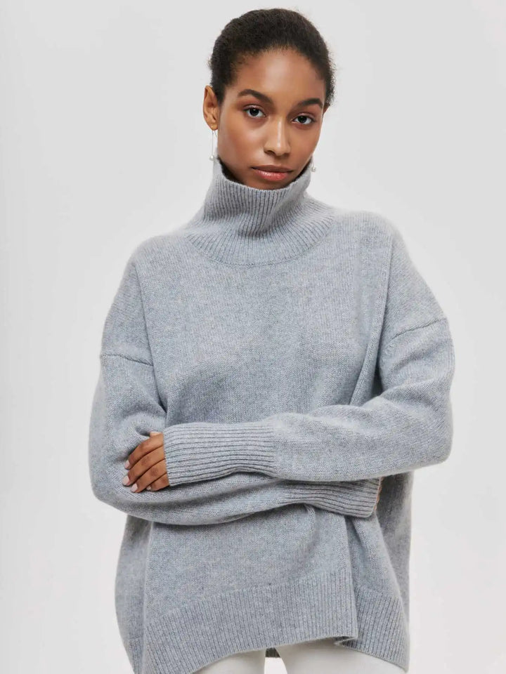 Renee™ - Relaxed Turtleneck Knit Sweater