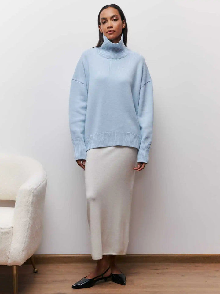 Renee™ - Relaxed Turtleneck Knit Sweater