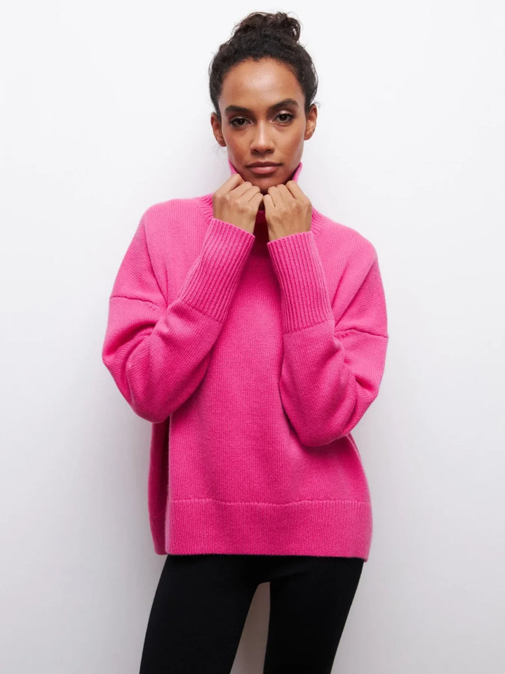 Renee™ - Relaxed Turtleneck Knit Sweater