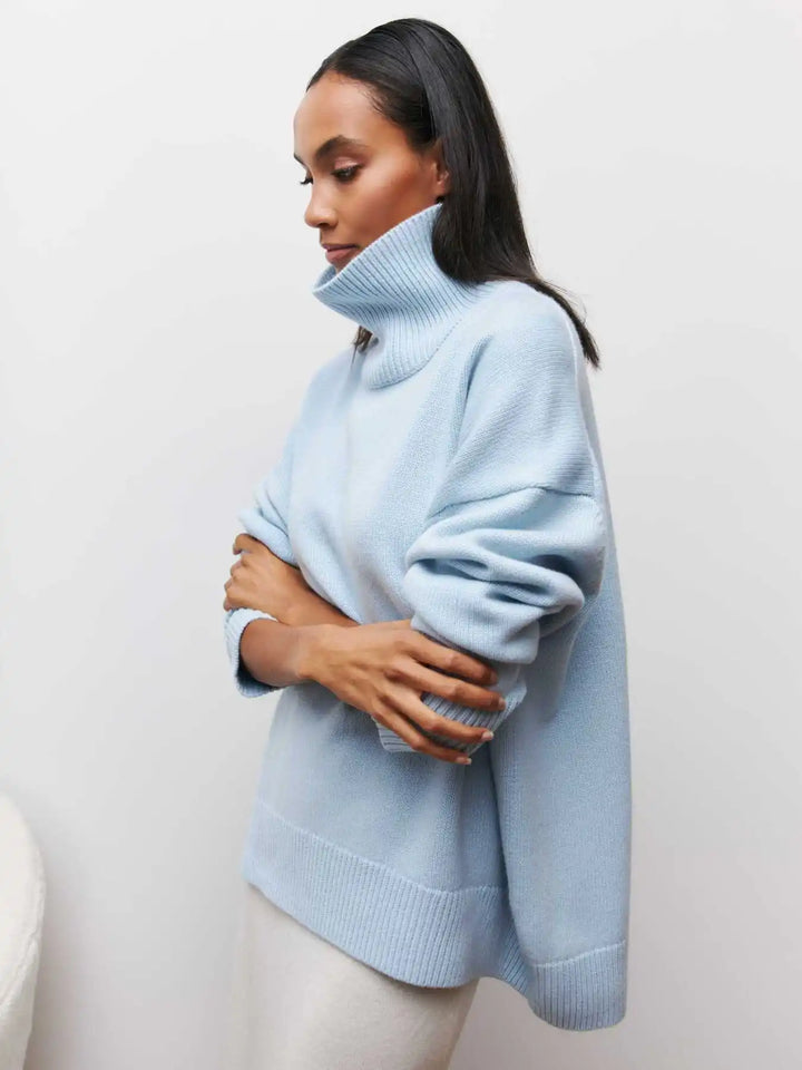 Renee™ - Relaxed Turtleneck Knit Sweater