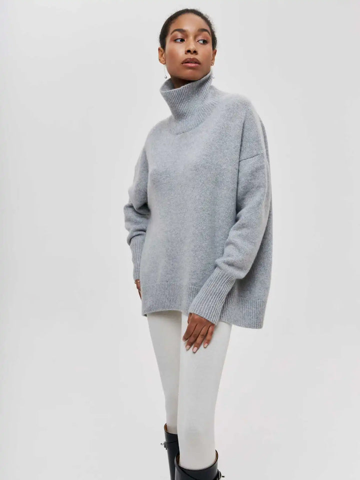 Renee™ - Relaxed Turtleneck Knit Sweater