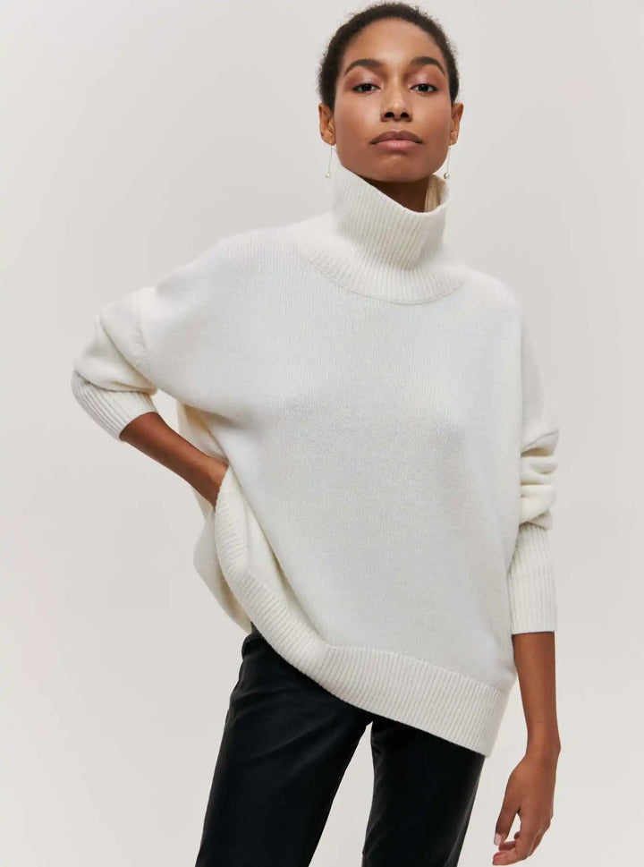 Renee™ - Relaxed Turtleneck Knit Sweater