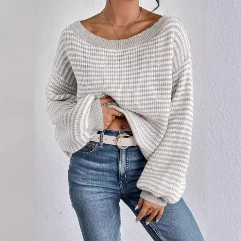 Mireille™ Cozy Striped Knit Sweater