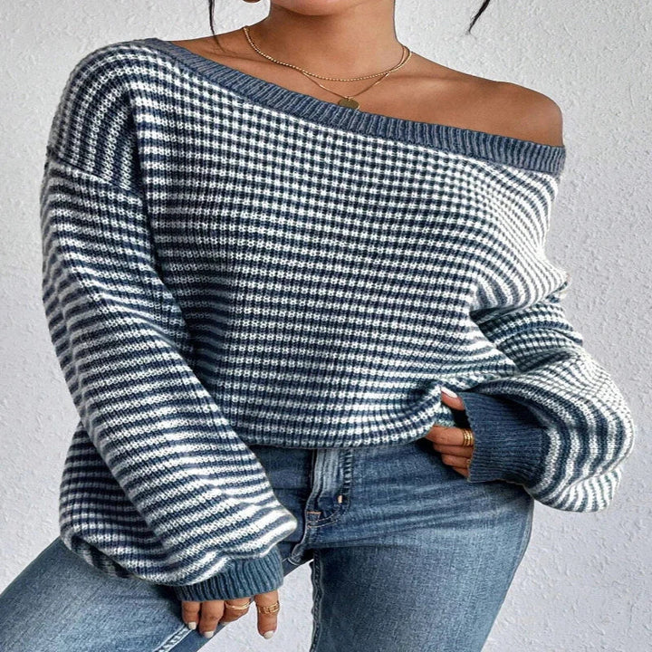 Mireille™ Cozy Striped Knit Sweater