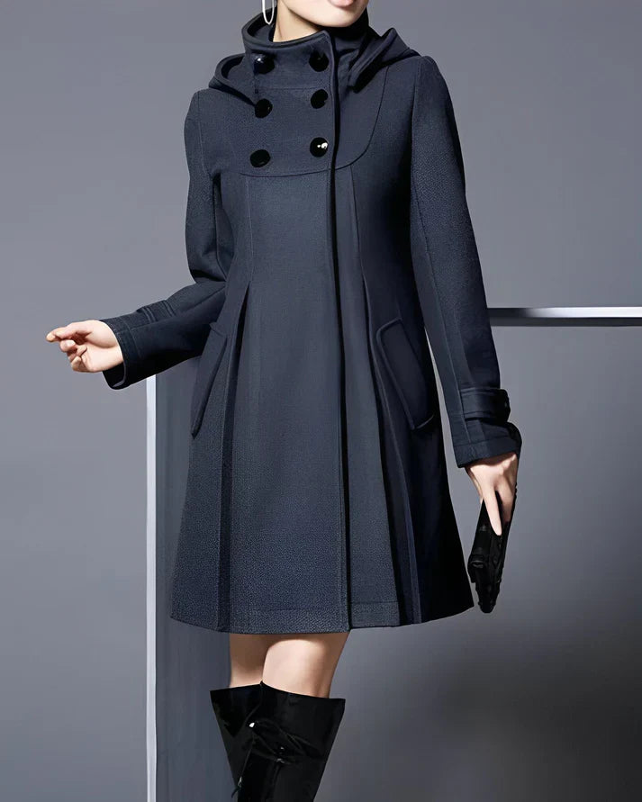 Giselle™ | Elegant wool hooded coat