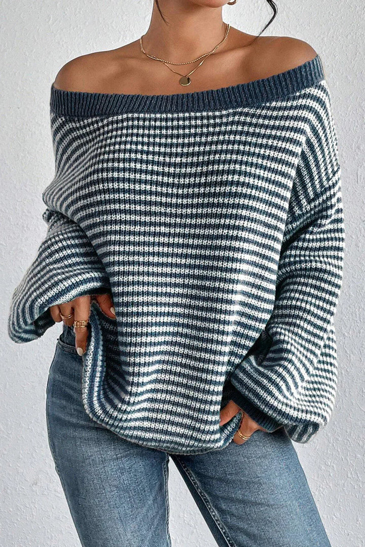 Mireille™ Cozy Striped Knit Sweater