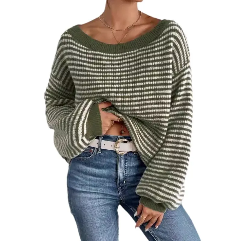 Mireille™ Cozy Striped Knit Sweater