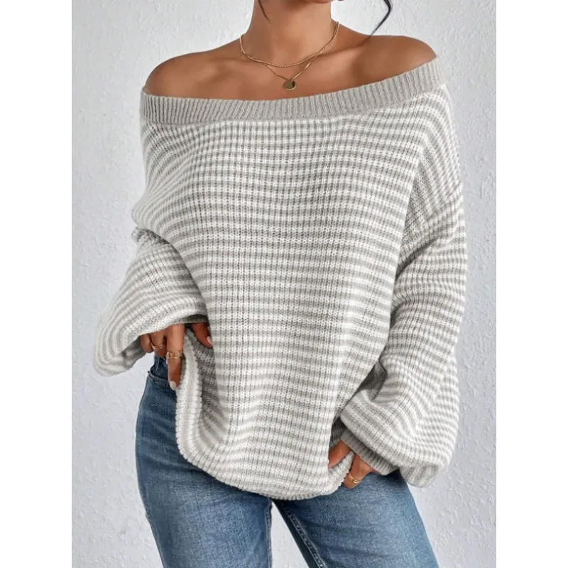 Mireille™ Cozy Striped Knit Sweater