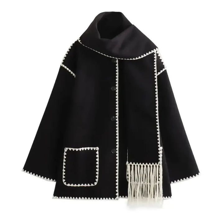 Harper | Comfortable wool cape jacket