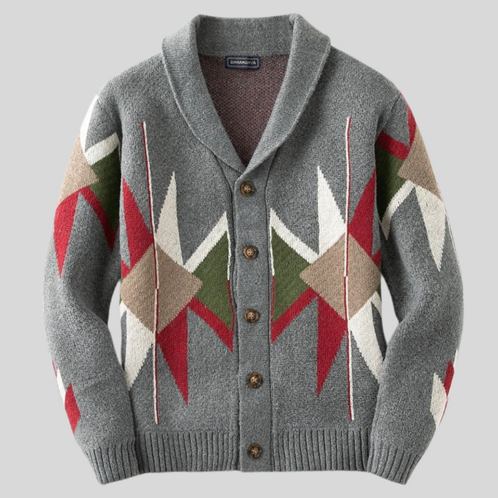 Colton - Jacquard Wool Cardigan