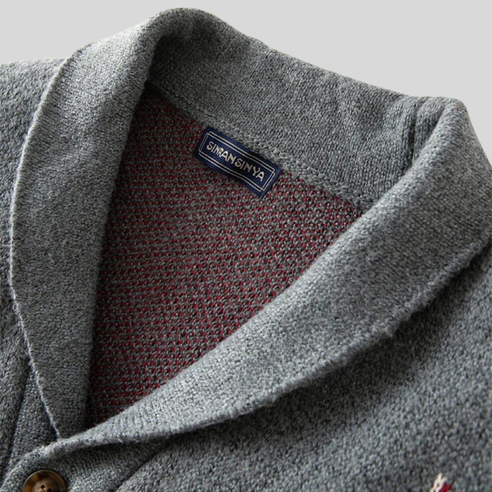 Colton - Jacquard Wool Cardigan