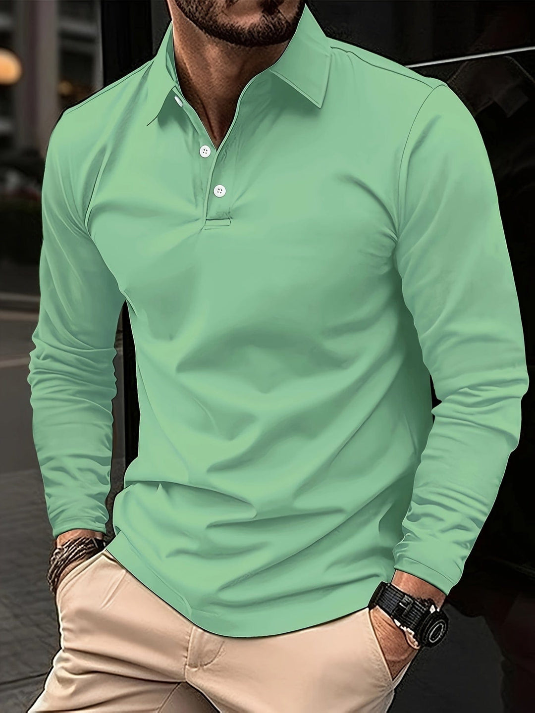 Adrian | Long-sleeved polo shirt